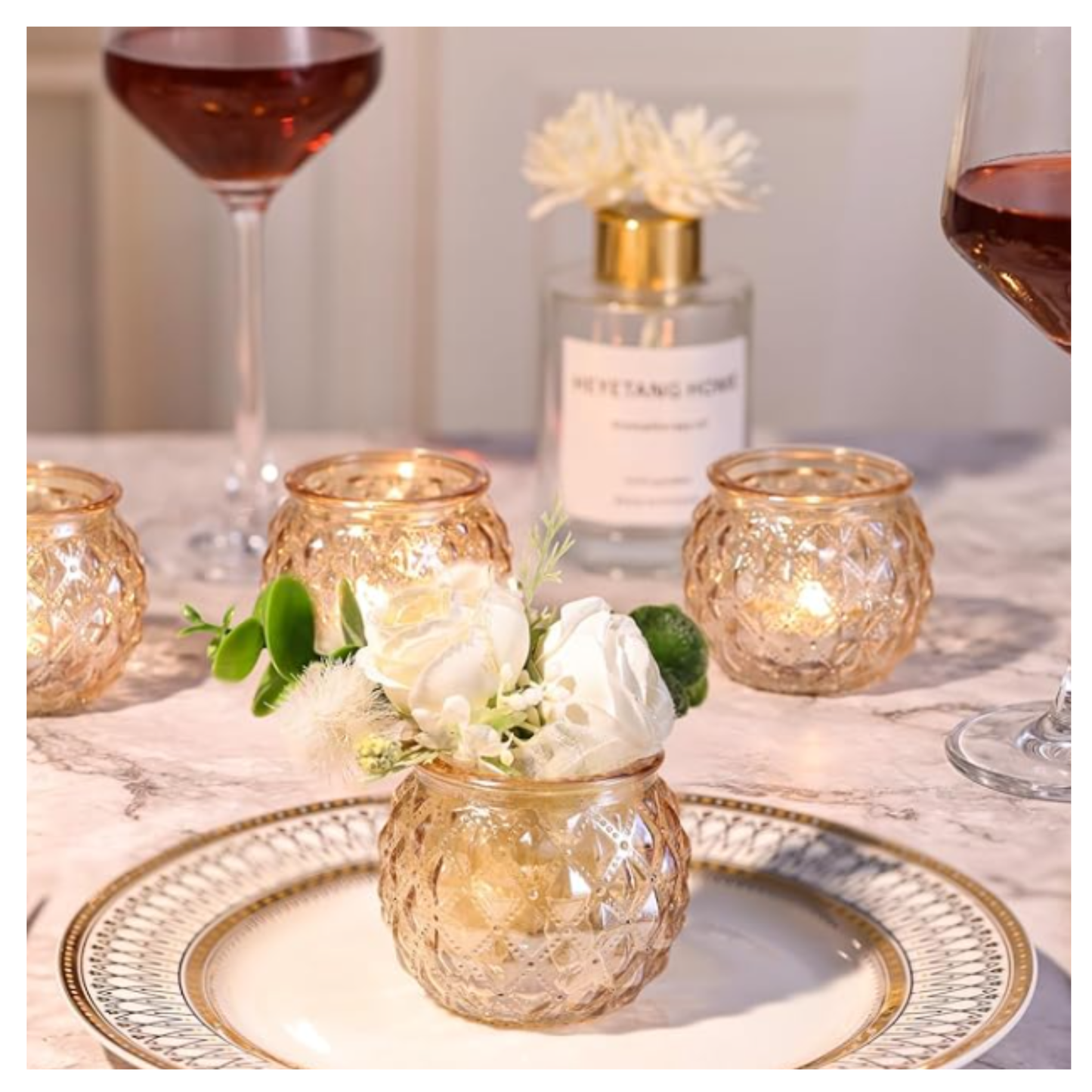 Gold Votive Candle Holders