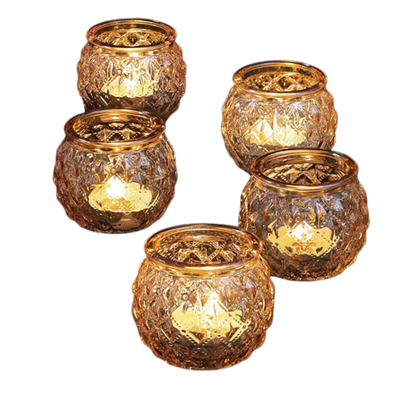 Gold Votive Candle Holders