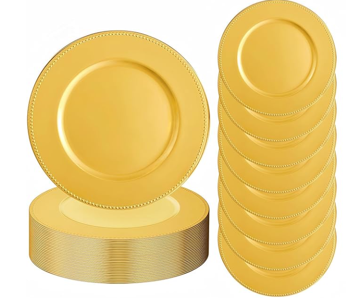 Gold Plate Chargers