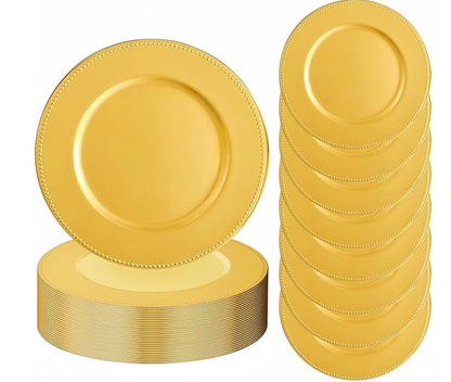 Gold Plate Chargers